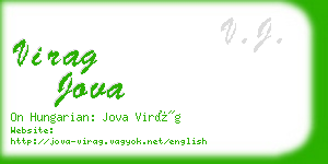 virag jova business card